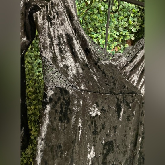 Free People - Kat Velvet Mini Faux Wrap Dress - Lace Paneling - NWT - XS - $128 - Picture 9 of 16